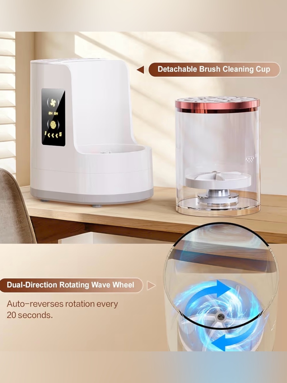 Electric Makeup Brush Cleaner 3-in-1 - Picture 4 of 7